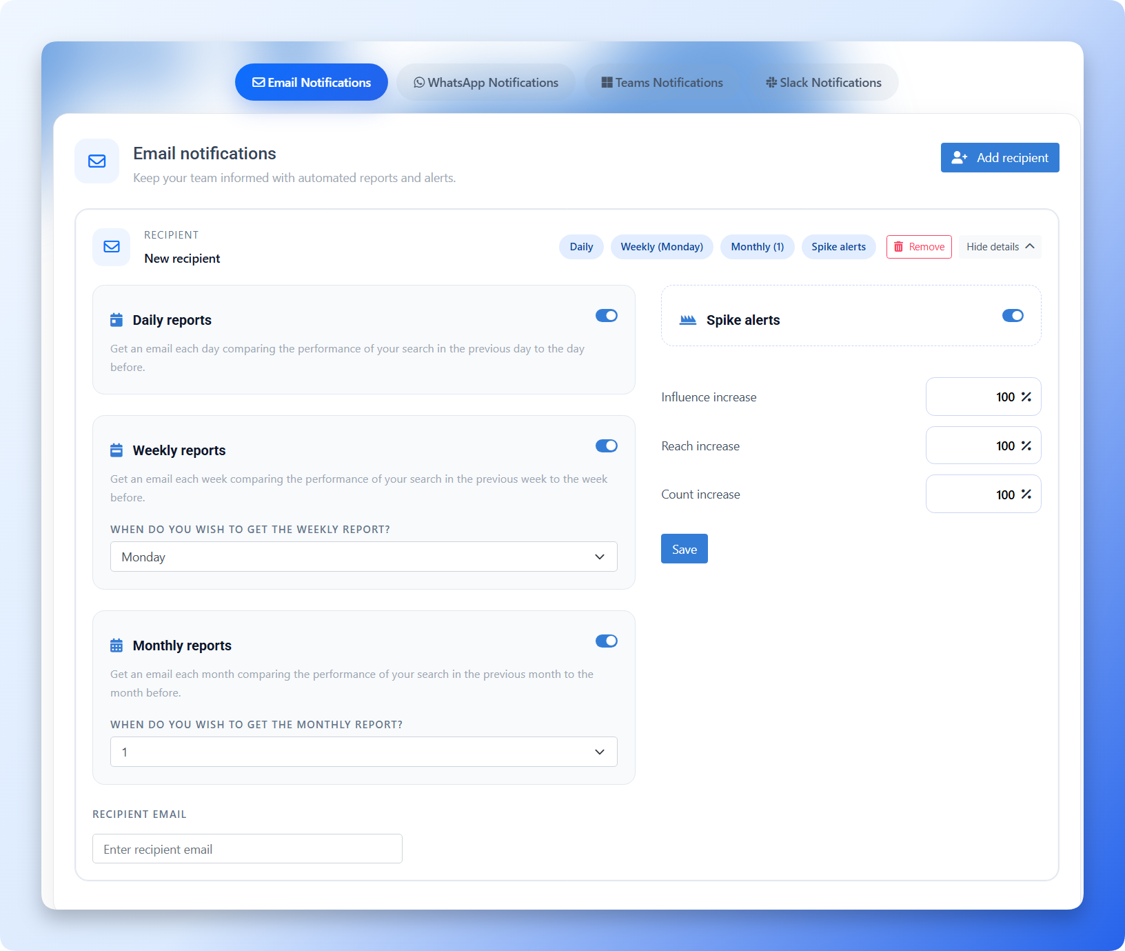 Notification settings screenshot